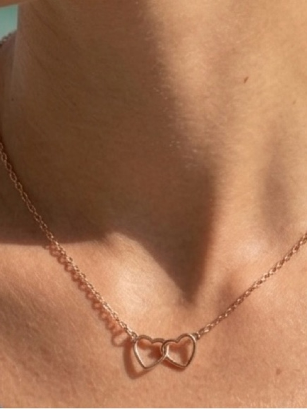 Double heart necklace